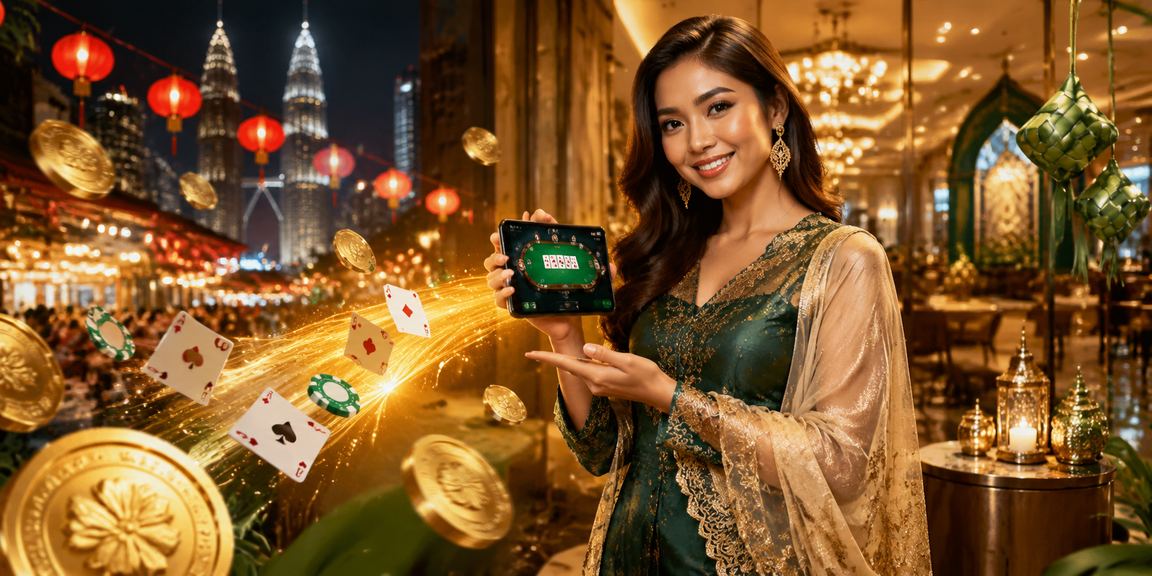 Suasana permainan kad poker dan blackjack Hari Raya di Kuala Lumpur melalui livescore888